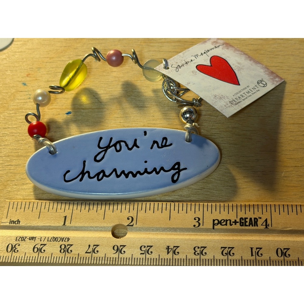 Sandra Magsamen Department 56 You're Charming Ceramic Beaded Plaque 56.90210